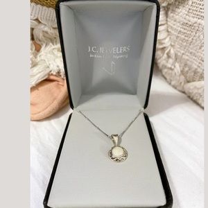 J.C. Jewelers 14K White Gold Elk Ivory Pendant Necklace